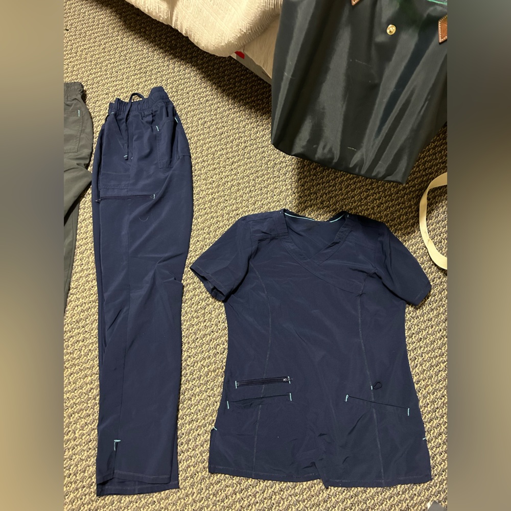 Baby blue scrub set